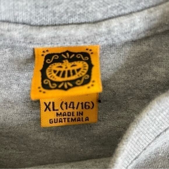 Skeleton Skater T-shirt Long Sleeve Glow in the Dark Size XL 14/16 gray tee Y2K - Picture 4 of 12